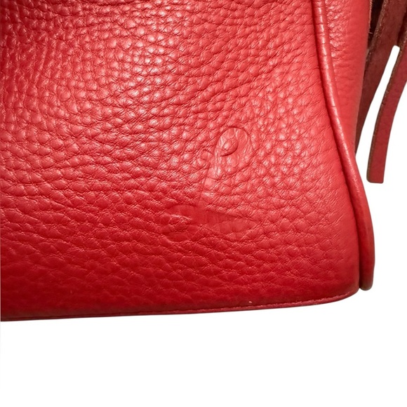 Like New! Lund Red Leather Crossbody Bag - Picture 3 of 5